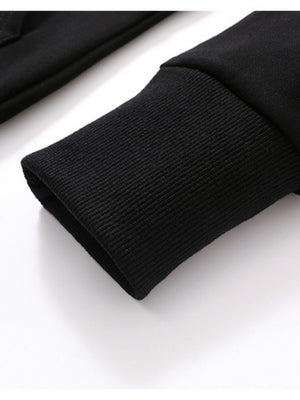 Slim Fit Fur Collar Sweatshirts&Hoodies Short Hooded Jacket