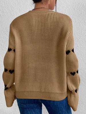 Chain Link Heart pattern Sweaters