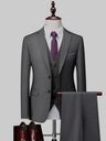 Slim-fit Business Suit Set 3-piece Sets