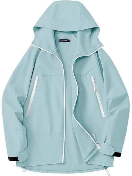 Hooded Waterproof Light Portable Raincoat Windproof Windbreaker