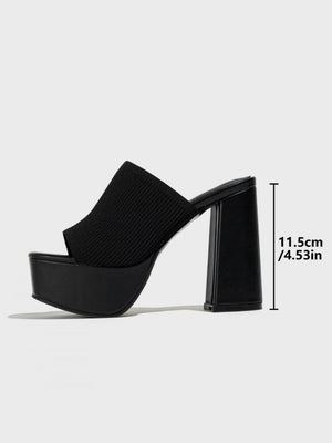 Flyknit Fashion Chunky Heel Waterproof Platform Outdoor Street Sandals