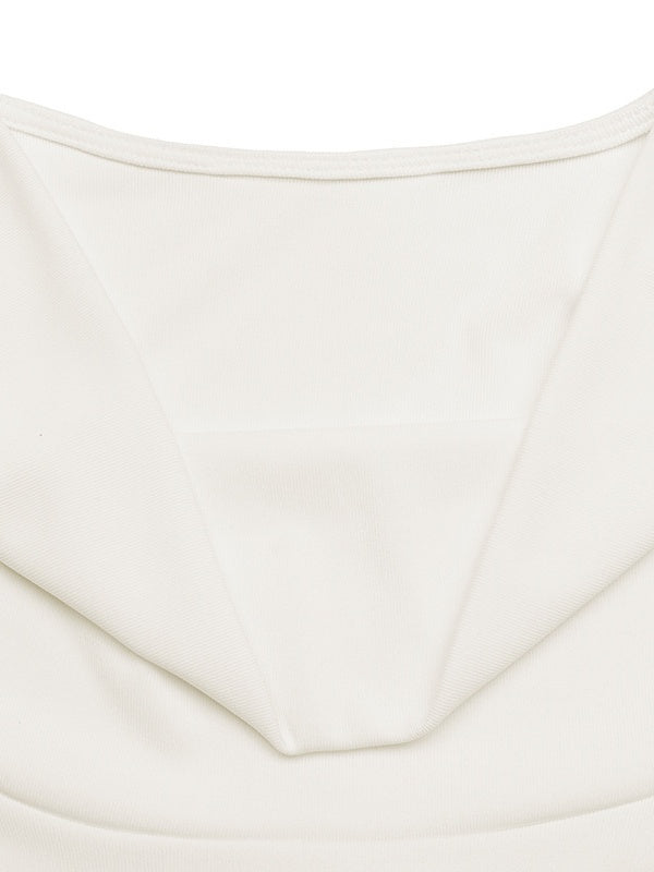 Solid Color Turtleneck Long-sleeved Short-sleeved Fitted T-shirt