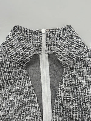 Mini- und kurze Kleider von Grace Profession mit V-Ausschnitt und Hahnentrittmuster.