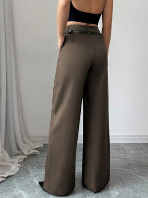 Straight-fit Suit Commuting Pocket Pants