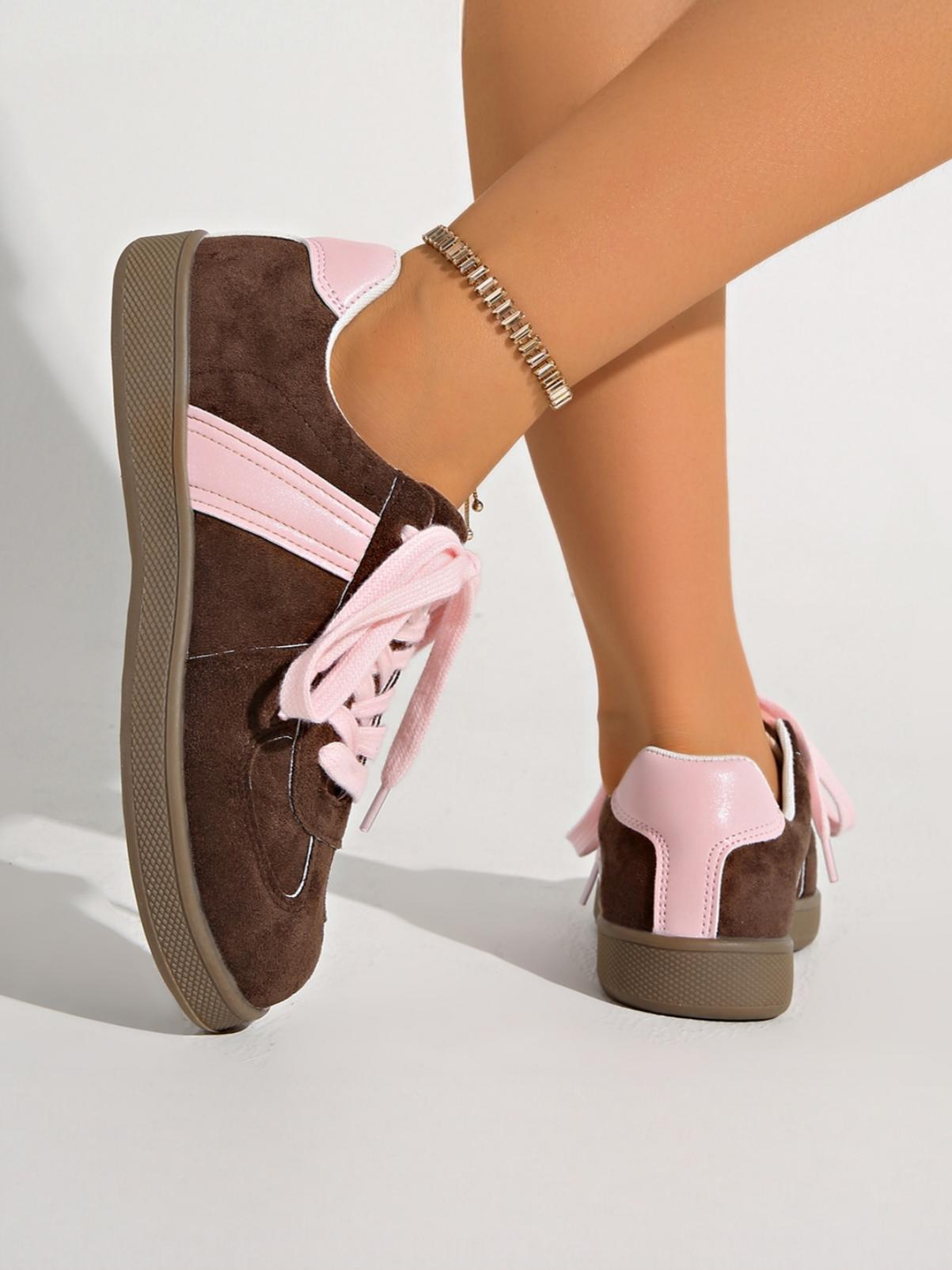 Retro Color-blocked German Training Shoes And Sneakers