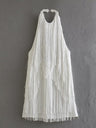 Halter Sleeveless Tassel Mini&Short Dresses