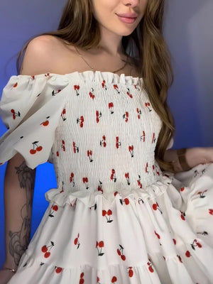Liber Summer Women's Splicing Printed Mini&Short Dresses