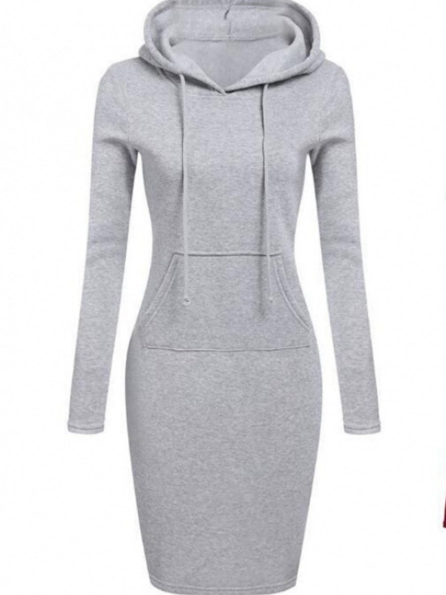 Long Bodycon Long Sleeve Dress Hoodies
