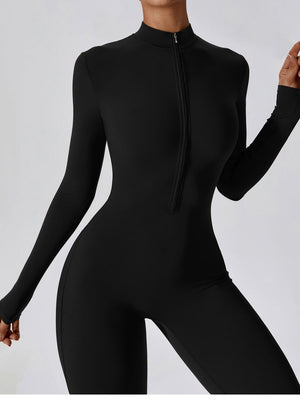 Long-sleeved High Elastic Waist Slimming And Shaping Yoga Fitness Outdoor Jumpsuits/pants