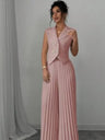 Pleated Pants Vest Grace Commuting Set 2-piece Sets