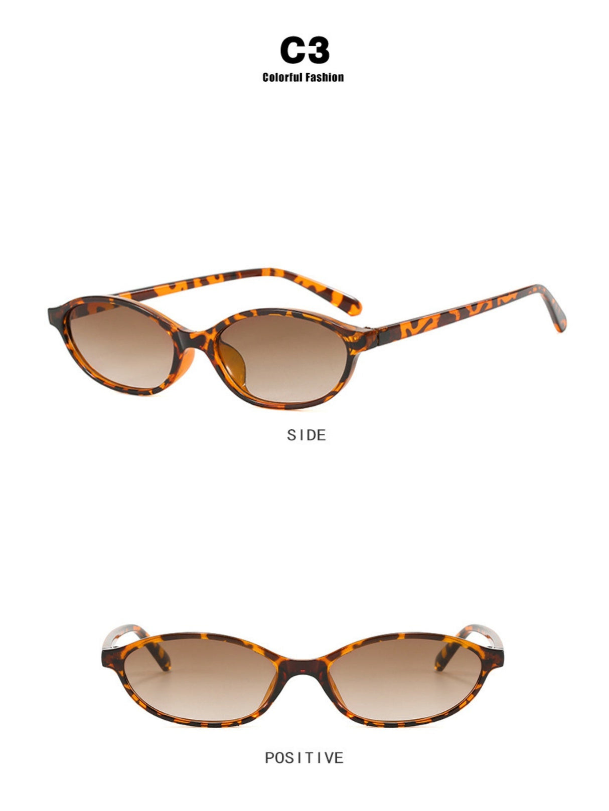 Oval-shaped Small-framed Sunglasses