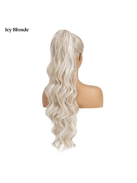 Water Ripple Drawstring Style High-temperature Synthetic Fiber Long Curly Hair