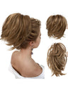 Short, Curled Ponytail Wig With Clip