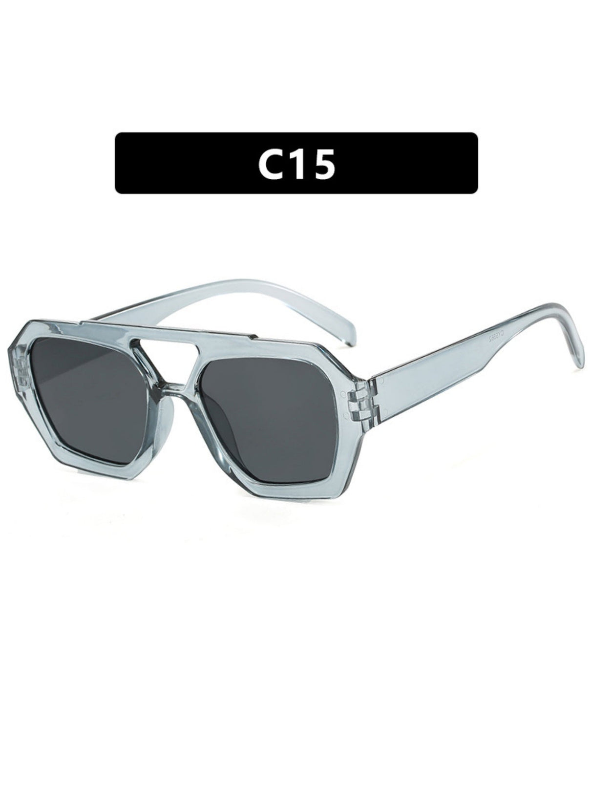 Double-bridge Irregular Leopard Print Sunglasses