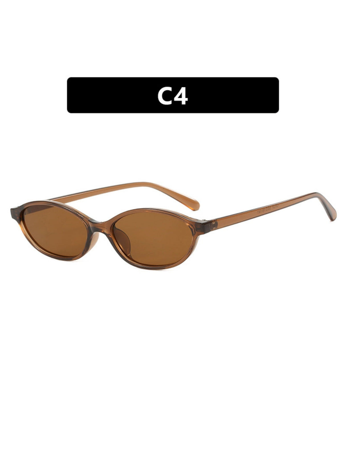 Oval-shaped Small-framed Sunglasses