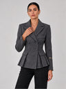 Buttons Solid Color Blazers
