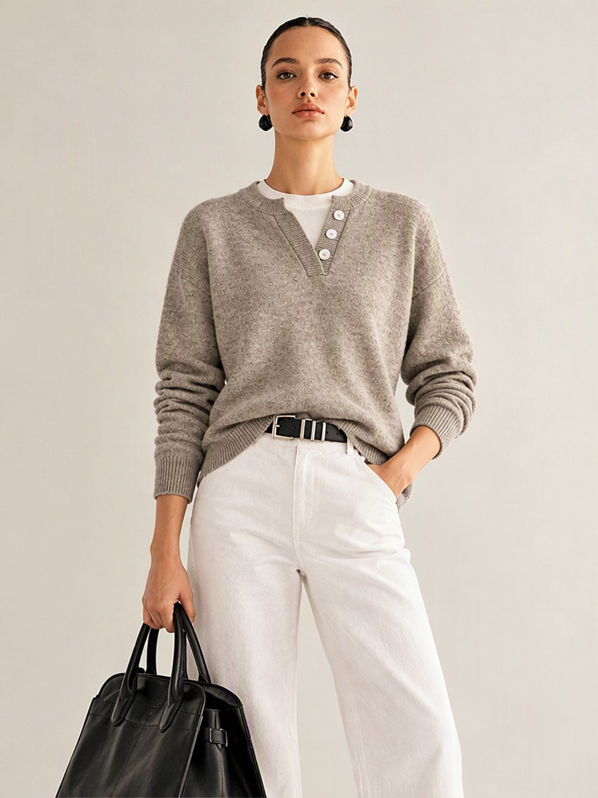 Splicing Color Blocking Sweaters