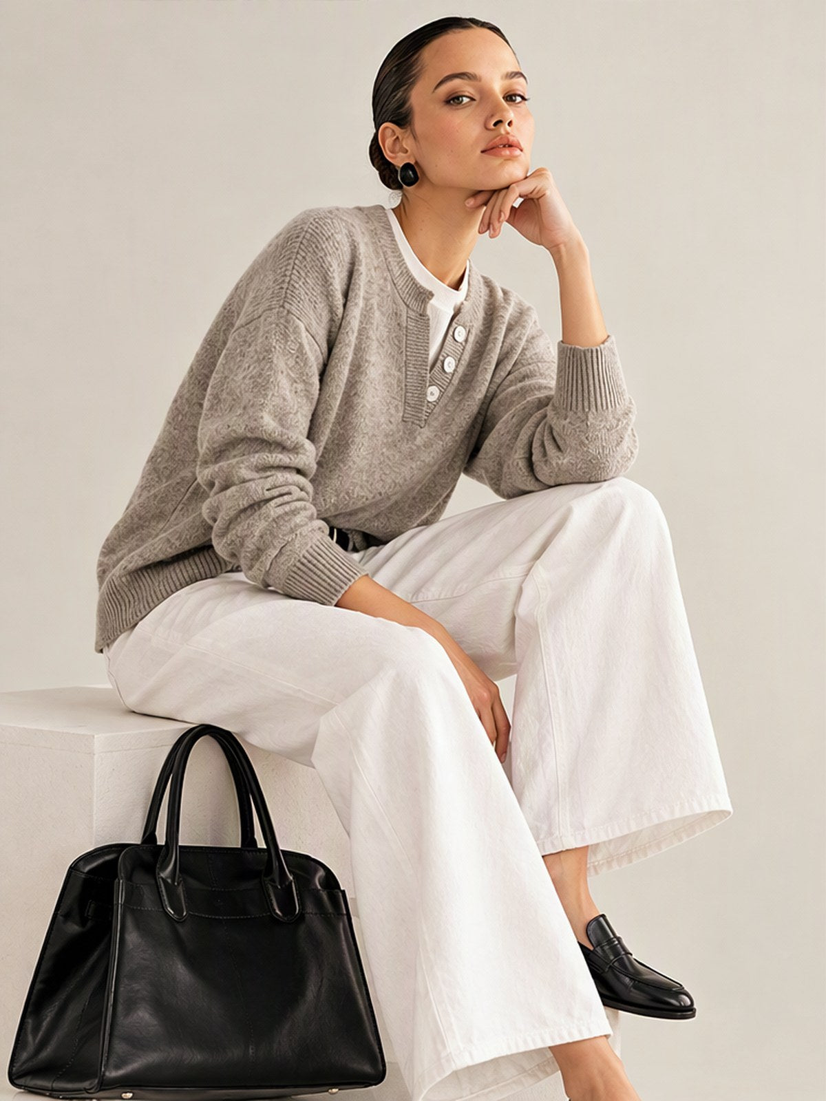Splicing Color Blocking Sweaters