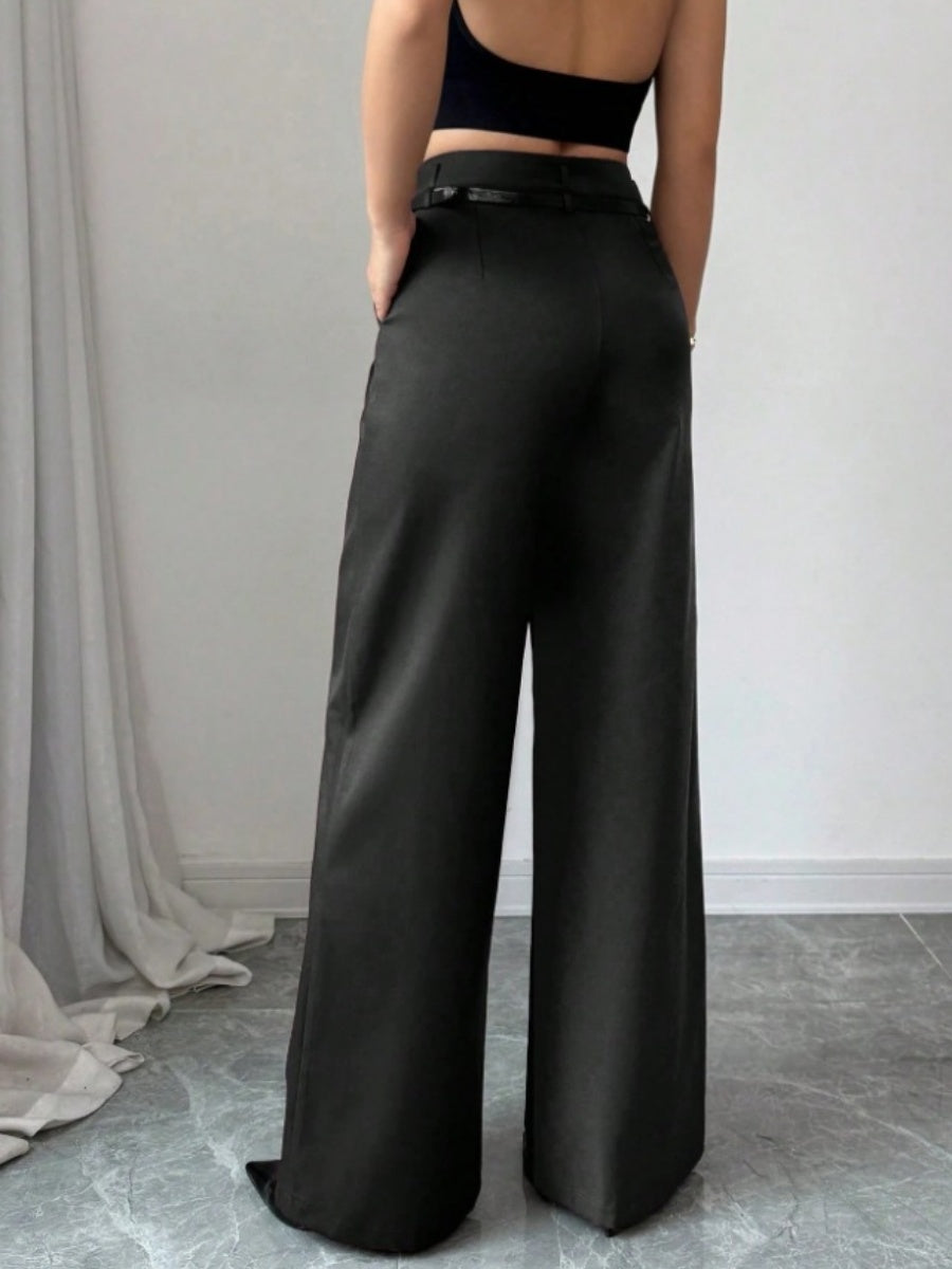 High Waist Loose Straight Pants