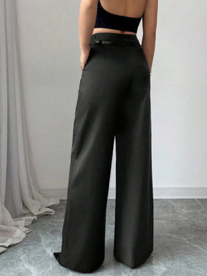 High Waist Loose Straight Pants