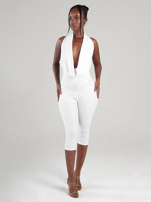 A-line, Backless, Drawstring Bodysuit