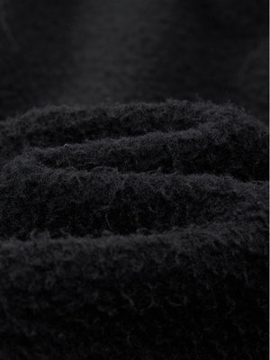 Gilet à capuche en polaire doublé, col en fourrure, coupe carrée et délavée