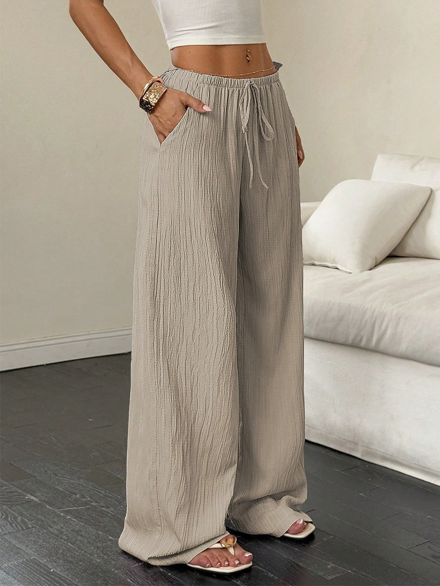 Casual Pleated Belted Trousers