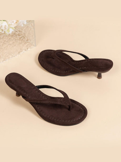 Simple And Stylish High-heeled Flip-flops