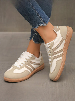 Retro Color-blocked German Training Shoes And Sneakers