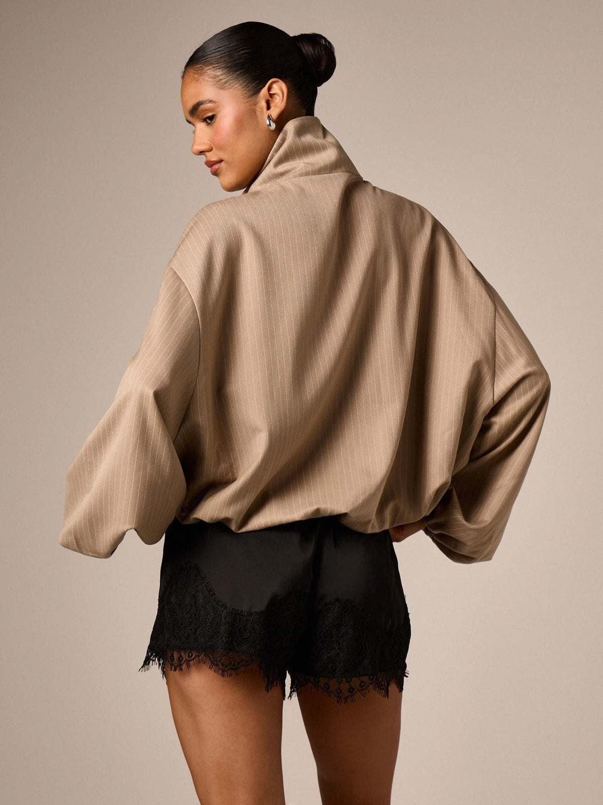 Workwear Style Long-sleeved Coat