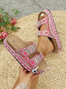 Colorful Rhinestone Platform Sandals