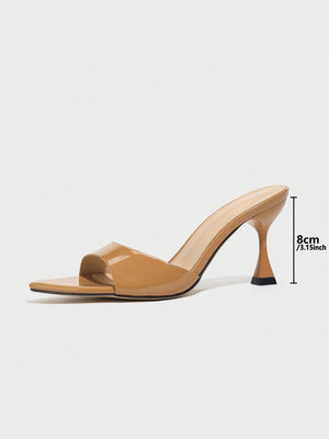 Embossed High-heeled Sandals