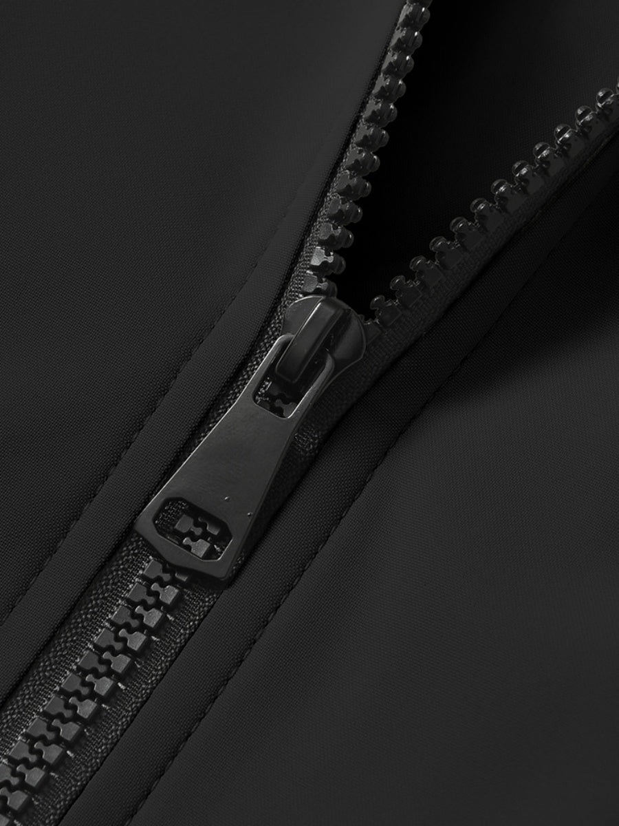 Zipper Version Leisure Outdoor Drawstring Windproof Hooded Windbreaker