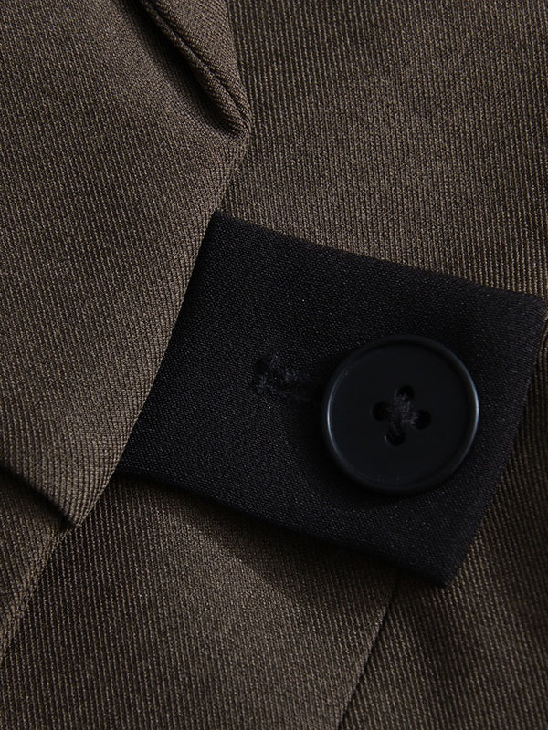 Asymmetrical Single-button Blazer With Off-shoulder Design