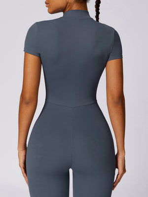 Short-sleeved High Elastic Waist Slimming And Shaping Yoga Fitness Outdoor Jumpsuits/pants