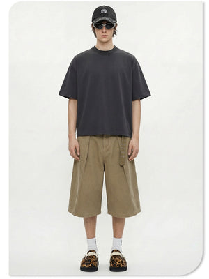 Color-blocked Cropped T-shirt