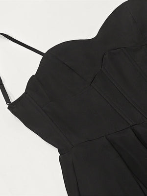 Black Elegant Camisole Formal Dress Maxi Dresses