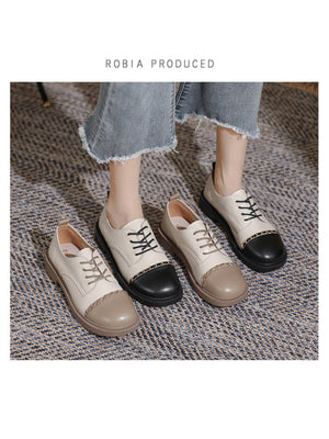 Liber Spring and autumn color-blocked women's flat shoes