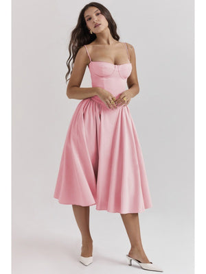 Camisoles Big Swing Solid Color Midi Dresses