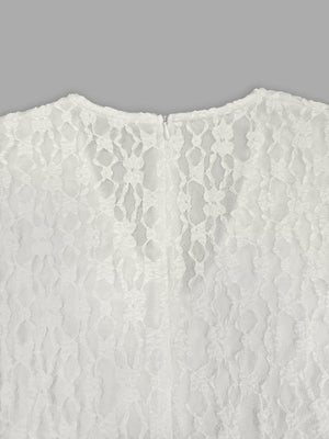 Lace V-neck Long Sleeve Maxi Dresses