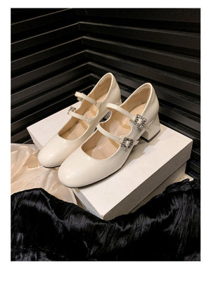 Liber Spring and Autumn Metal Women's Mary Jane Shoes
