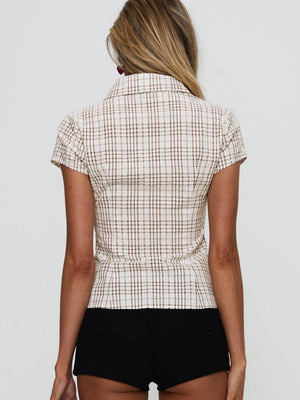 Plaid Button-Up Shirt