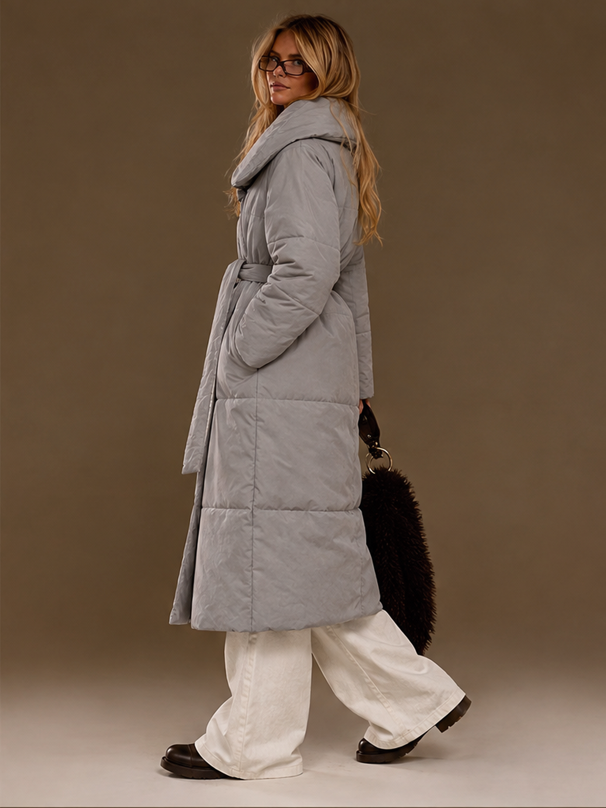 Loose-fitting, Casual, Warm, Long Stand-collar Cotton Coat/long Cotton-padded Jacket