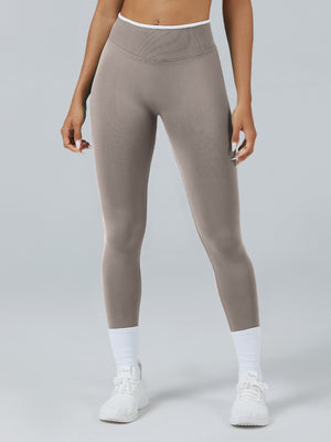 Color Matching Seamless High-waisted Hip Lift Exercise Yoga Pants