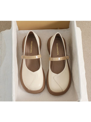 Liber Spring and Autumn Colorblock Women's Mary Jane Shoes