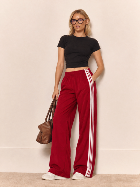 Casual Loose Striped Wide-leg Sweatpants