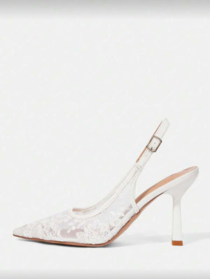 Lace Mesh High Heels