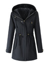 Mid-length Lightweight Raincoat Water Proof Mountain Climbing Outdoor Drawstring Windproof Trench Coats