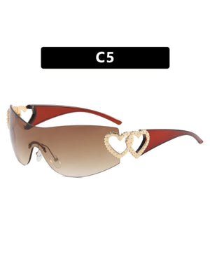 Heart-shaped Frameless Fashion Glasses