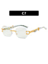 Metal Frameless Polygonal Sunglasses